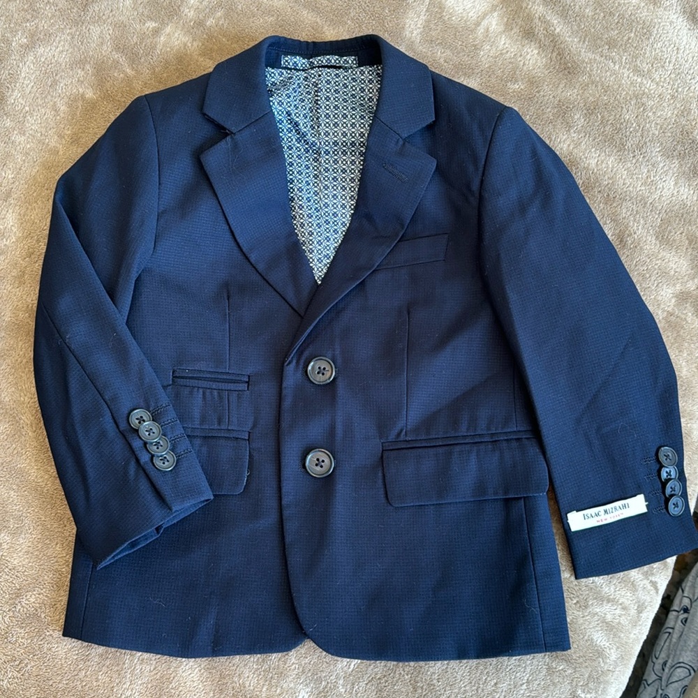 Isaac Mizrahi Two Piece Suit, Navy, size 2T
